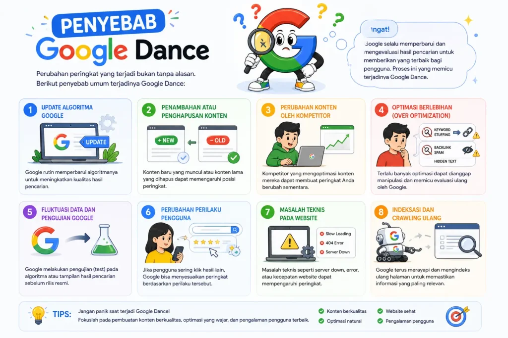Penyebab Google Dance