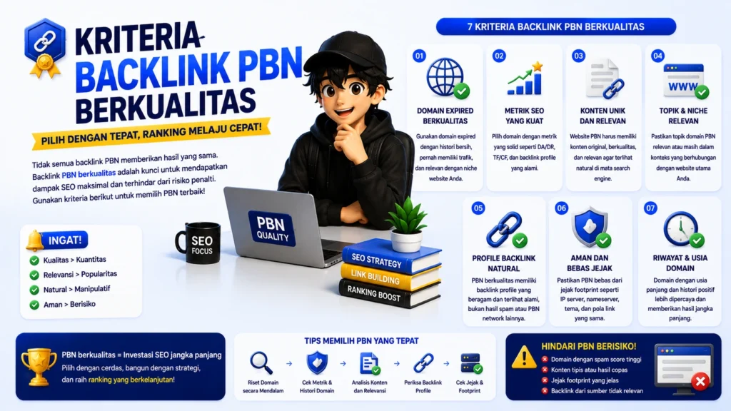 Kriteria Backlink PBN Berkualitas