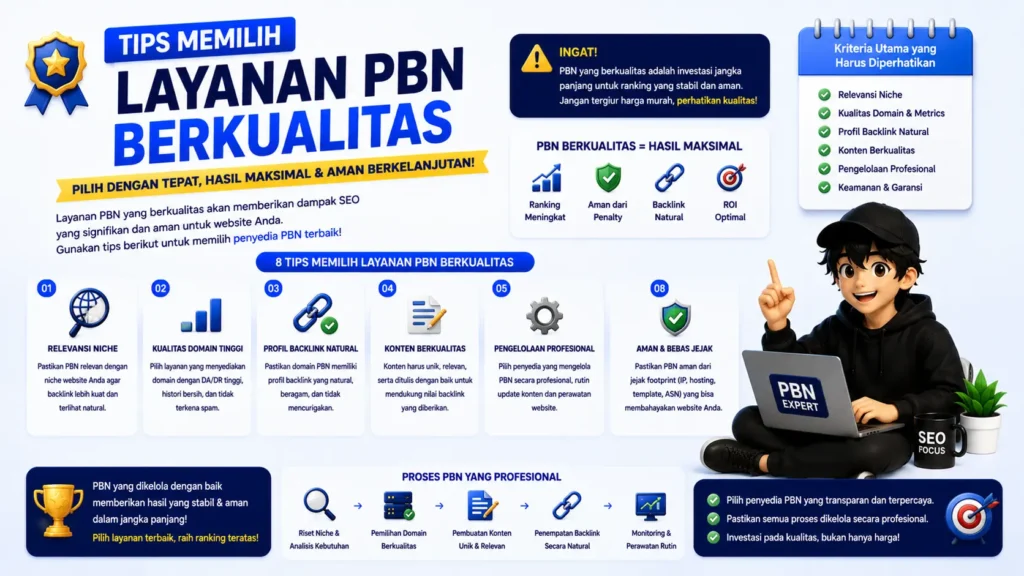 Tips Memilih Layanan PBN Berkualitas